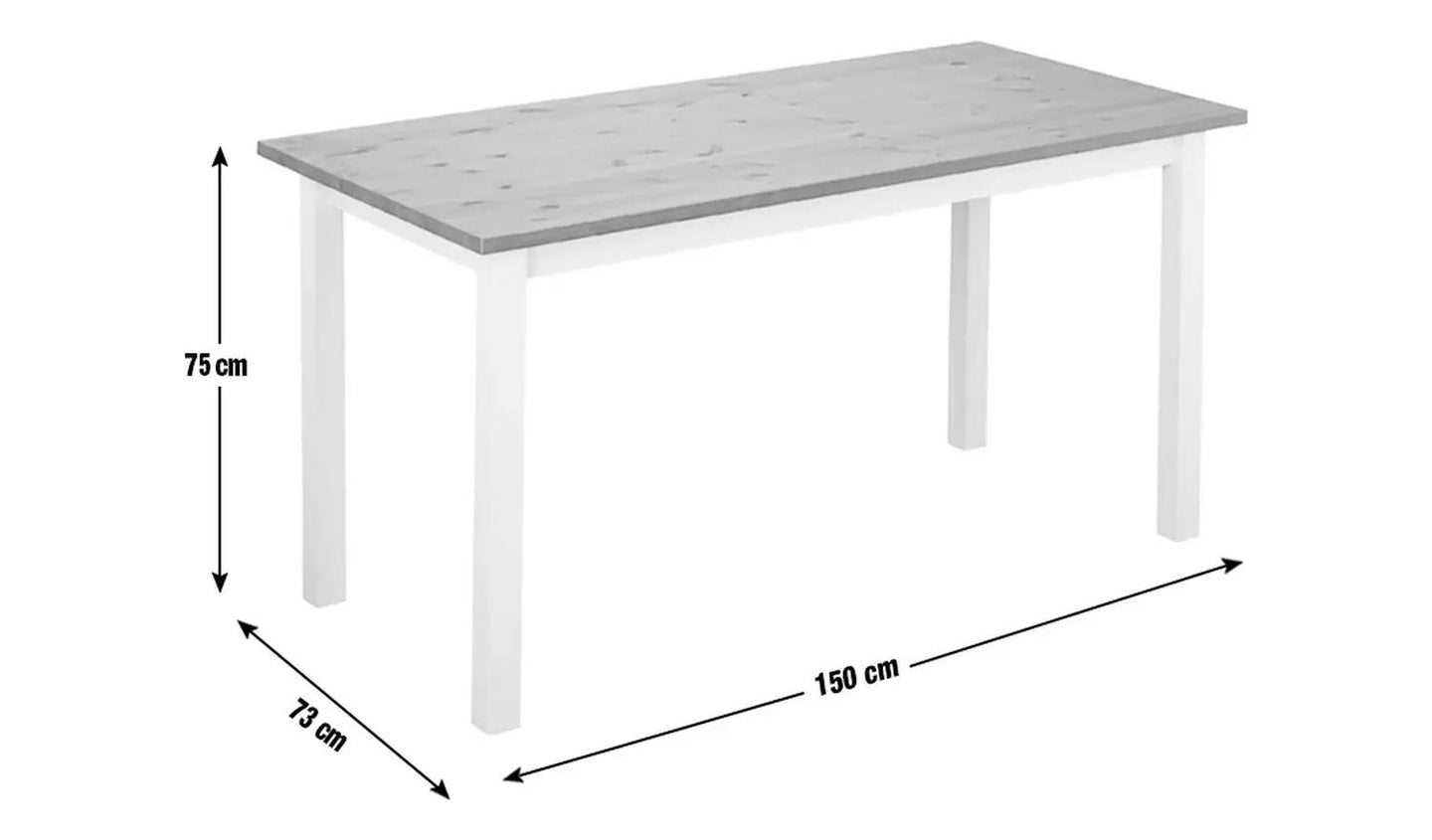 Habitat Ashdon Solid Pine 6 Seater Dining Table - Oak Effect